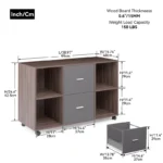 38.97”+Wide+2+-Drawer+Mobile+File+Cabinet