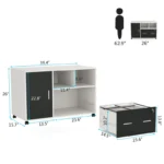 39.4”+Wide+1+-Drawer+Mobile+File+Cabinet
